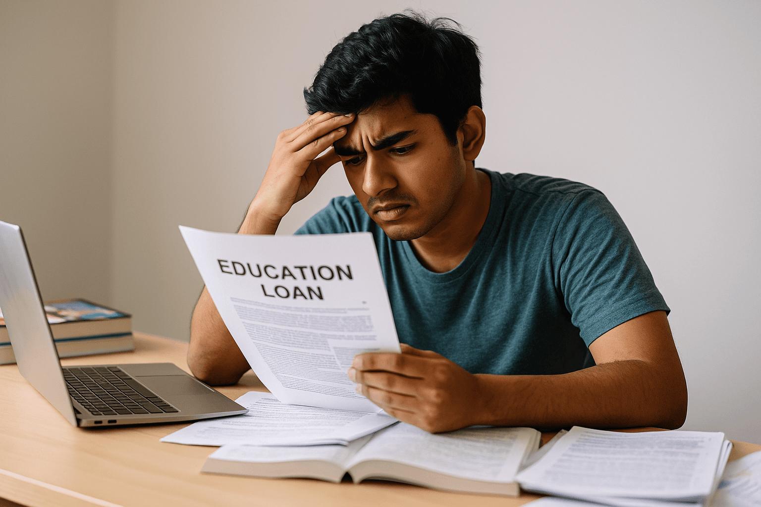 Student stressed about education loan